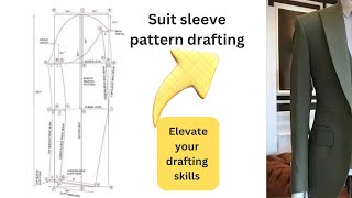 HOW TO DRAFT A SUIT SLEEVE PATTERN ||easy and straightforward no hidden informations