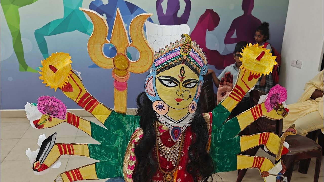 #multi tasking women fancy dress#double  role#