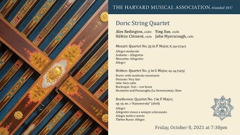 20211008 HMA: Doric String Quartet 4k