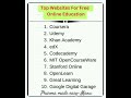 Top websites for free online education.. #education #free #onlineeducation #career #job #website