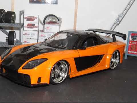 Han's Mazda RX-7 (veilside) By Jada (Metals Diecast) Fast