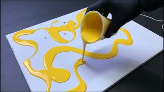 Fluid Painting THE BAT!! String Swipe~Wigglz Art Acrylic Pouring! Great for Beginners!!