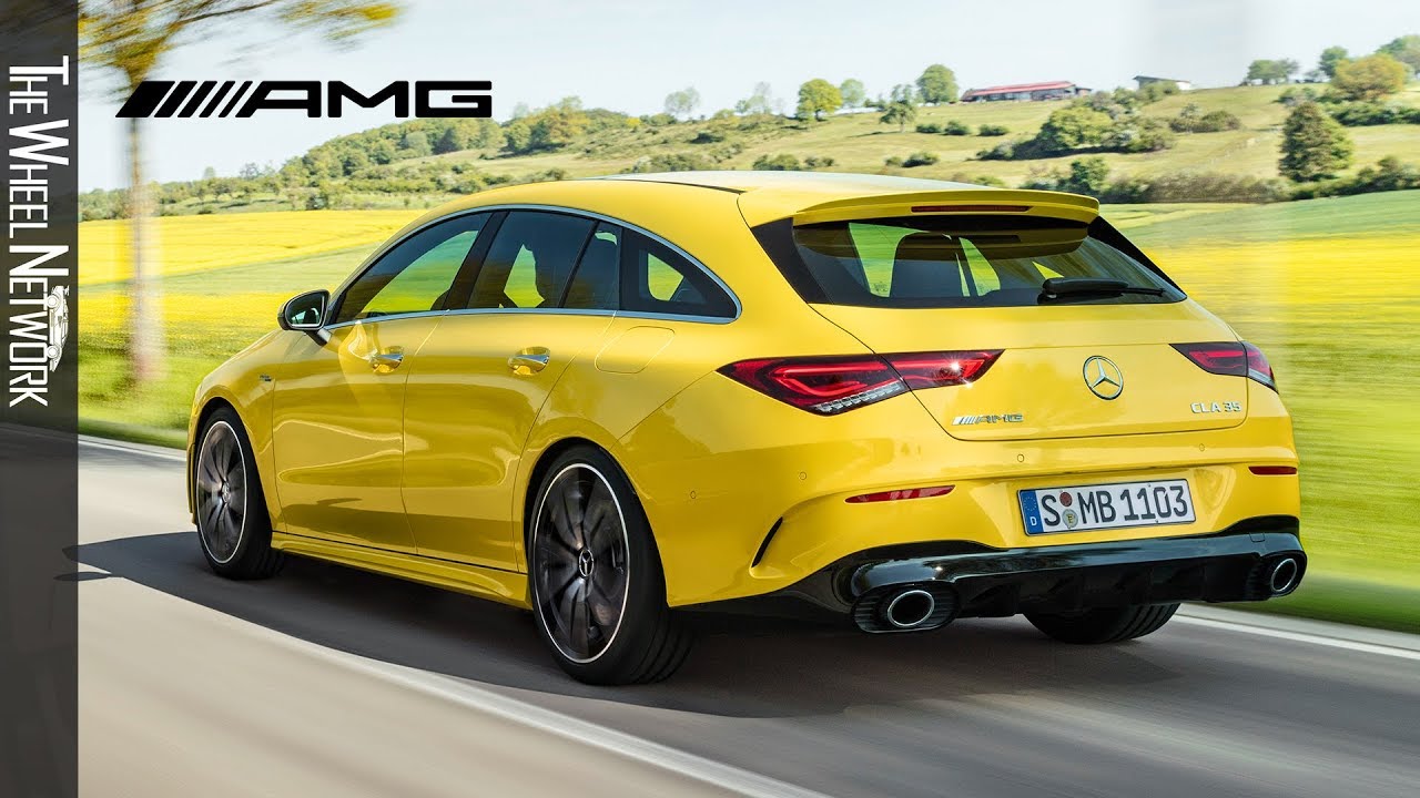 2020 MercedesAMG CLA 35 4MATIC Shooting Brake Sun Yellow Driving