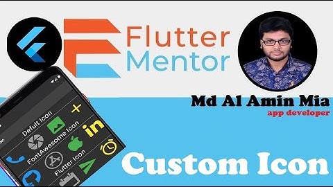 Custom Icon in flutter | Custom icon in flutter bangla | Custom Icon | flutter development | flutter