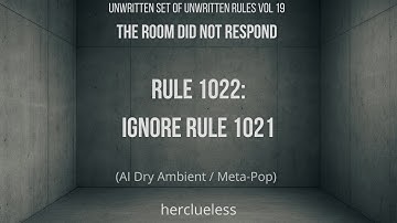 rule 1022: ignore rule 1021 | herclueless (AI Dry Ambient / Meta-Pop)