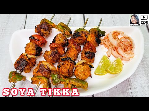 SOYA TIKKA | Grilled Soya Chunks | Veg Soya Tandoori | Achari Soya Chaap | Easy Grilled Soya Tikka