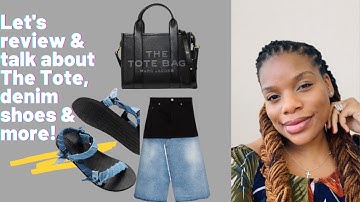 What I really think about the Marc Jacobs Mini Tote Bag! Farfetch Unboxing| Denim Sandals