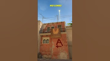 Mid Smokes From Spawn On Mirage CS2 #shorts