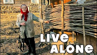 Life alone is not easy. Horseback riding to the hermit in the mountains. Ukraine. Carpathians.