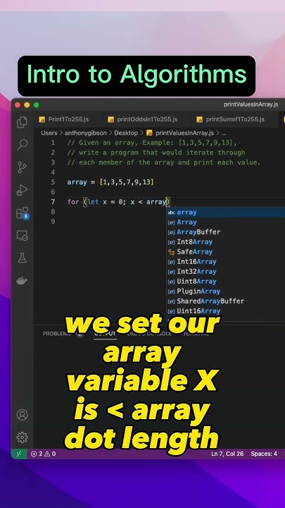 How to Loop through an Array - YouTube