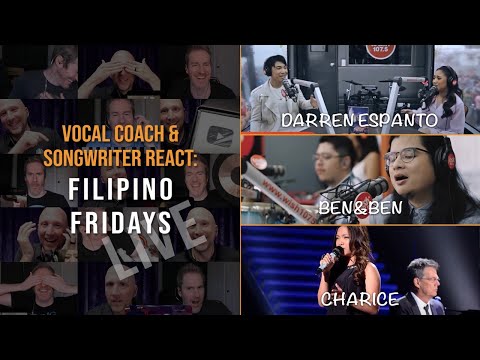 Filipino Fridays #005: Vocal Coach & Songwriter React to Darren Espanto, Ben&Ben & Charice