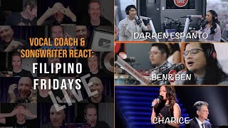 Filipino Fridays #005: Vocal Coach & Songwriter React to Darren Espanto, Ben&Ben & Charice