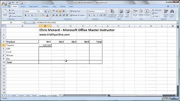 Excel how to use a 3D reference to add worksheets by Chris Menard