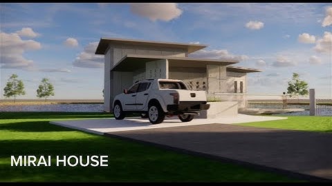 ENSCAPE 3D ANIMATION + SKETCHUP; Floating house at lake (Amphibious house) : MIRAI house