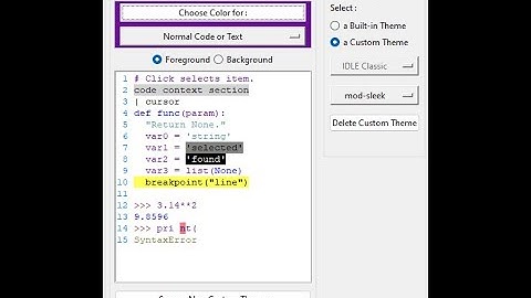 How to show and customize line numbers in python IDLE