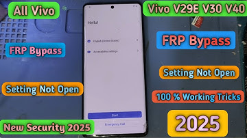 Vivo V29e FRP Bypass Android 14 Settings Not Open 2025 Without Pc | All Vivo FRP Bypass Settings Not