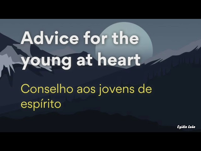 Tradução da Música: Advice for the Young at Heart - Tears for