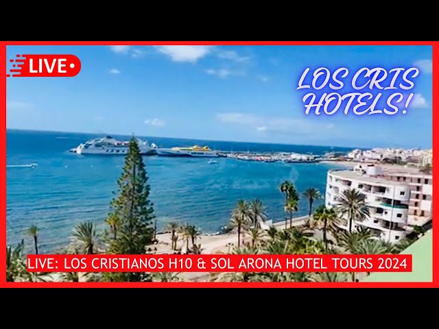 🔴LIVE: Tenerife is GORGEOUS today! Los Cristianos Walk, Weather, H10 & Sol Arona Hotels Tours ☀️ class=