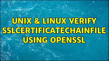 Unix & Linux: Verify SSLCertificateChainFile using OpenSSL (2 Solutions!!)
