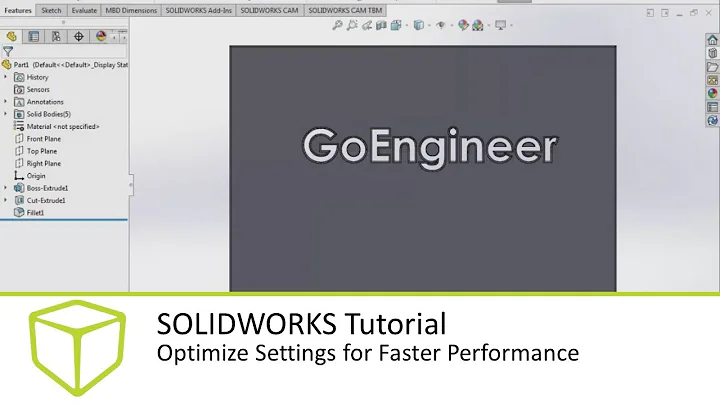 SOLIDWORKS Tutorial - Optimize Settings for Faster Performance