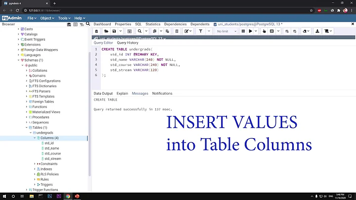 PostgreSQL Tutorial: pgAdmin - CRUD CREATE, READ, UPDATE, & DELETE