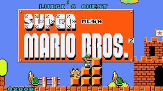 Mega Mario Bros. 2 - Luigi's Quest | Super Mario World ROM Hack (スーパーマリオワールド) (Longplay)