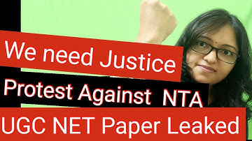 NTA UGC NET paper Leaked. Protest Against NTA.