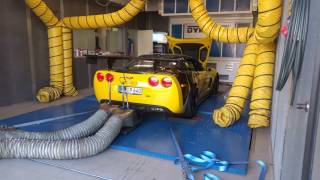 Corvette Z06 LS7 wheel spin at the dyno