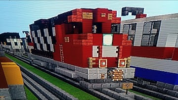 Reviewing Canadian national EMD SD40-2W train in Minecraft
