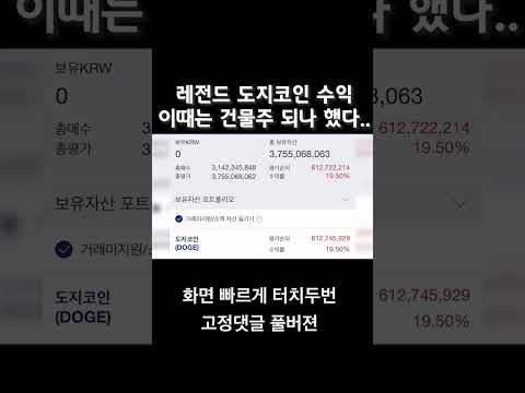 레전드 도지코인 수익 