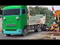Jpl Pasir Muncang Ramai Truk Kontainer, Truk Molen, Dump Truk, Truk Hino Mirip Frank Tayo