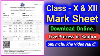 How to download TBSE Class XII Mark sheet || Phrung Kaham screenshot 4