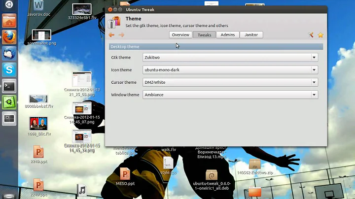 Install themes, icons and cursors in Ubuntu 11.10
