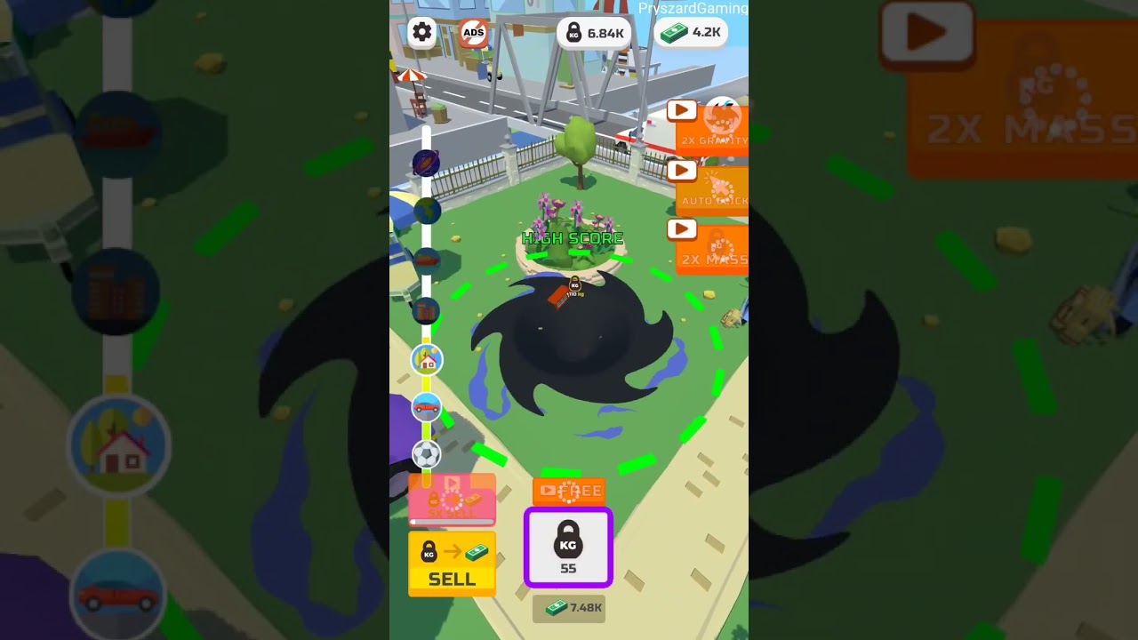 Idle Hole Clicker Gameplay Walkthrough Tutorial Swallow Everything Around You (iOS, Android 