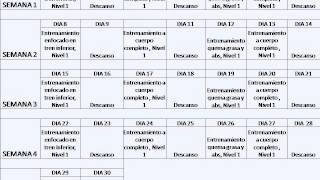 Programa principiantes Calendario - Dey Palencia Reyes