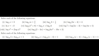 Celebrity SOLVING LOGARITHMIC EQUATIONS QUESTION 12iiv TUTORIAL SHEET 5 #TS5Q12viii by harmtedy Profile