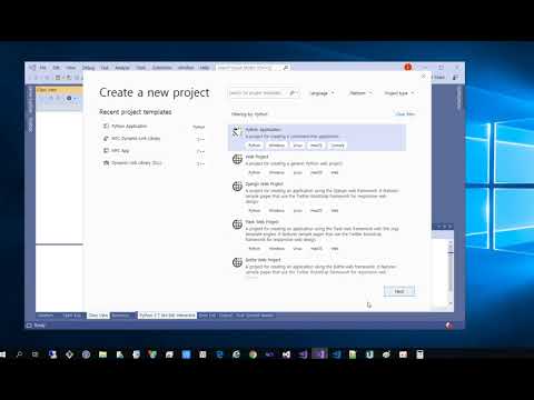 Python Project Creation by Visual Studio 2019