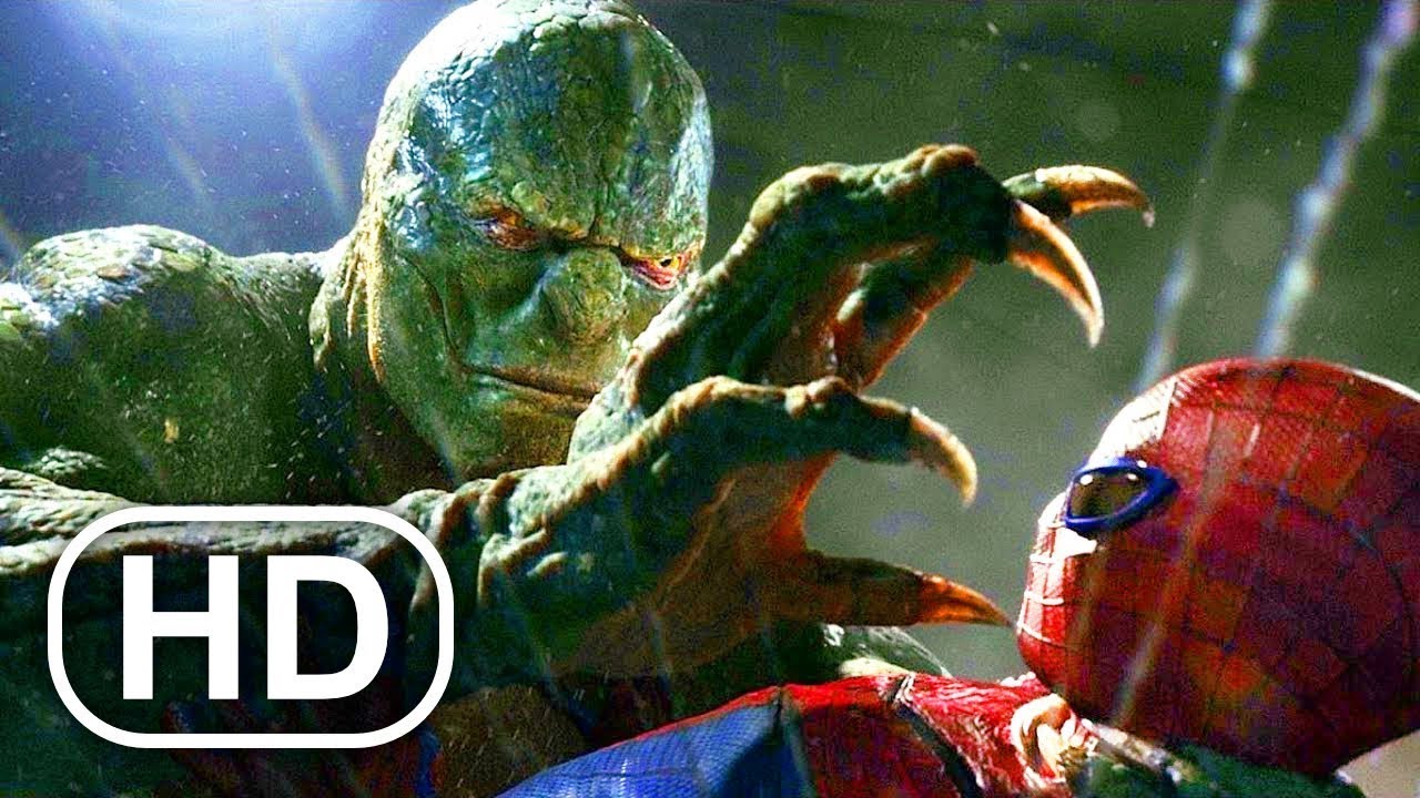 Spider-Man Vs The Lizard Fight Scene 4K ULTRA HD - The Amazing Spider