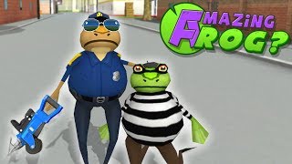 ARRESTING CRIMINALS?! - Amazing Frog Gameplay - Rocket Fuel & Grappling Hook! screenshot 3
