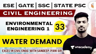 6:00 PM - ENVIRONMENTAL ENGINEERING - Water Demand | Civil Engg. by Sandeep Jyani Sir