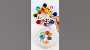 Asmr color sorting #asmr #satisfying #colors