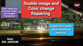 How to Solve Sony tv Double image problem solution|Cut CKV signals to Repair Flicker or Double image