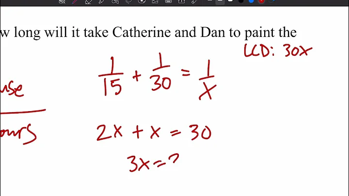 Algebra II: Lesson 7.6 Part 2 — Applications of Rational Equations