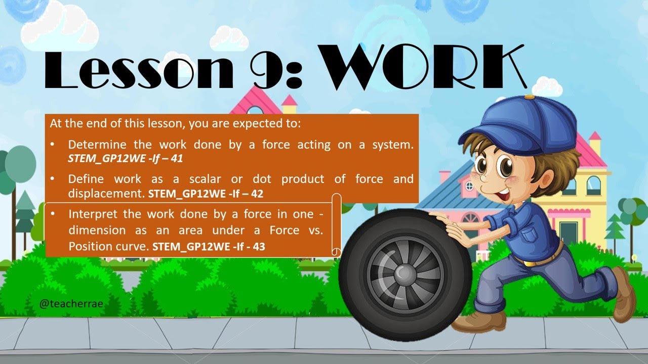 SHS General Physics 1 | Lesson 9: WORK - YouTube