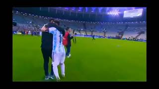 Messi Emotional hug with Argentina Coach  After winning Copa America 🇦🇷🇦🇷🇦🇷🇦🇷🇦🇷🇦🇷🏆🏆🏆🏆🏆🏆🏆🏆🏆🏆🏆🏆🏅🏅🏅🏅🏅
