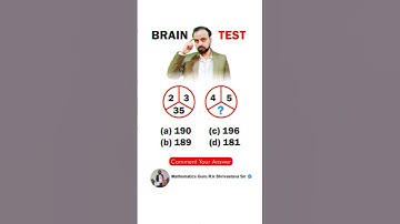 IQ Test || Can you solve this Maths puzzles... #mathspuzzle  #viralshorts #ytshorts #reels #shorts