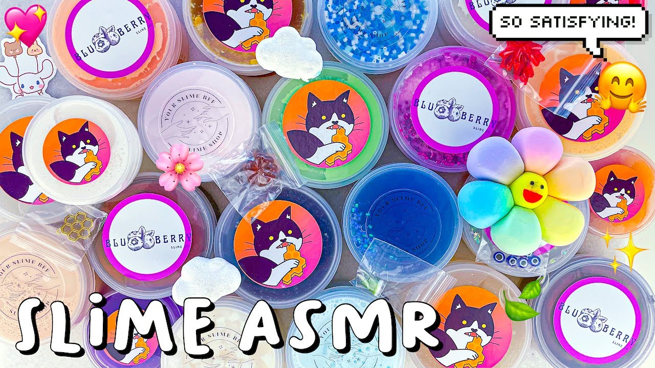 SATISFYING SLIME ASMR | Underrated Slime Shop Unboxing 📦 HaruHoney YourSlimeBFF & BluBerrySlimeCo