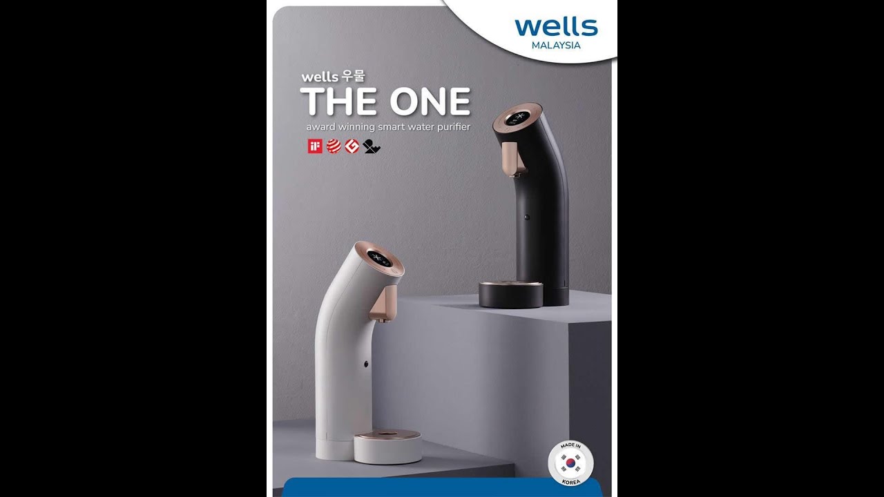 Wells The one Hot Cold Ambient Water filter dispenser korea tankless