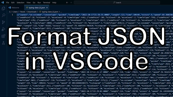 Formatting JSON in VSCode Shortcut!