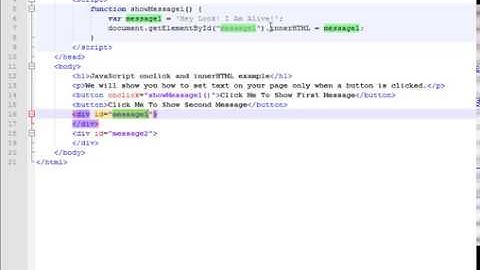 JavaScript onclick and innerHTML Tutorial